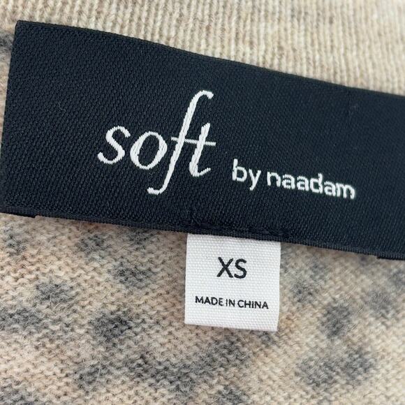 Soft by Naadam Leopard Cashmere Longline Open Front Duster Sweater - Picture 8 of 9